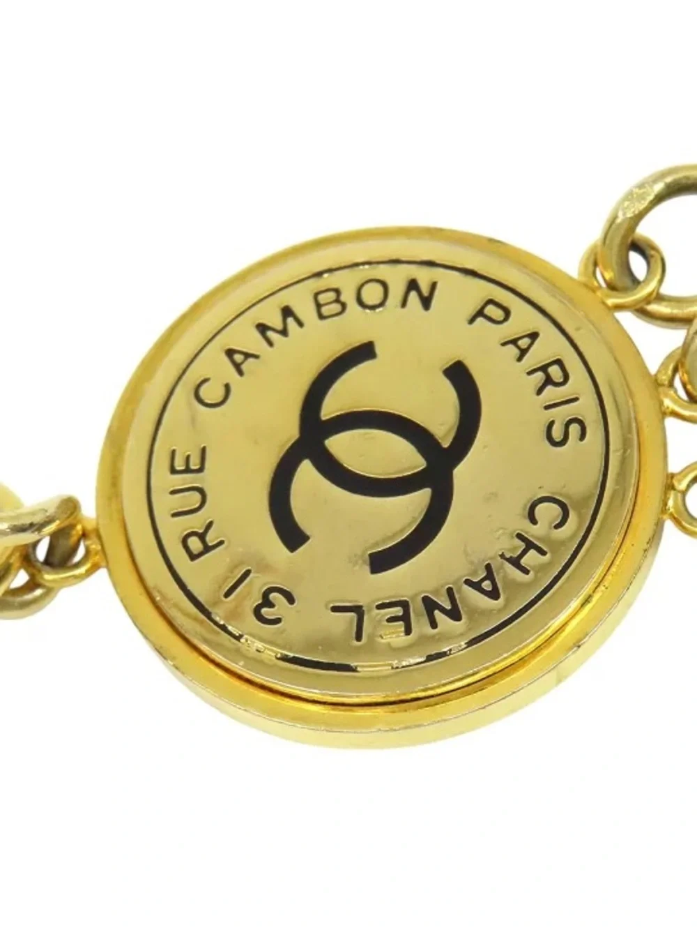 Authentic ICONIC RARE CHANEL Rue 31 Cambon vintage leather medallion belt 98cm